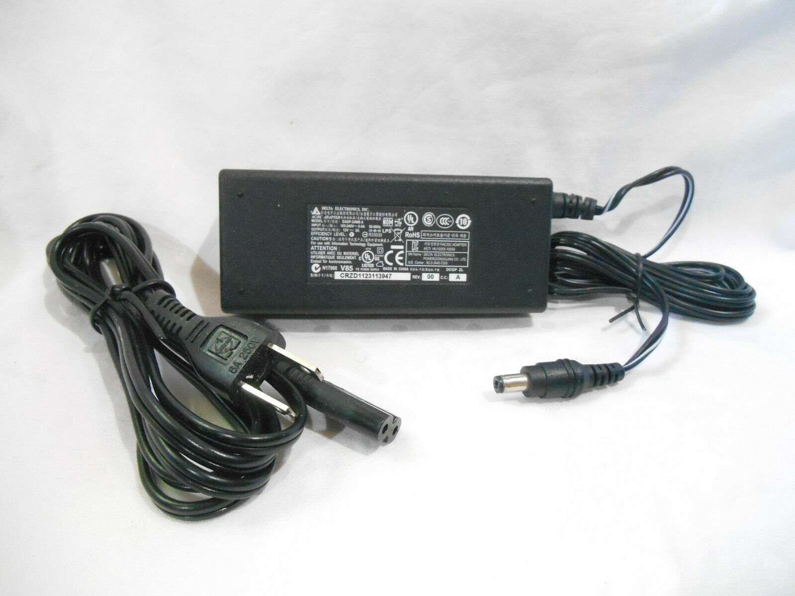 *Brand NEW* Delta EADP-24MB A Output 12V + Cord AC Power Supply Adapter Charger Free shipping!